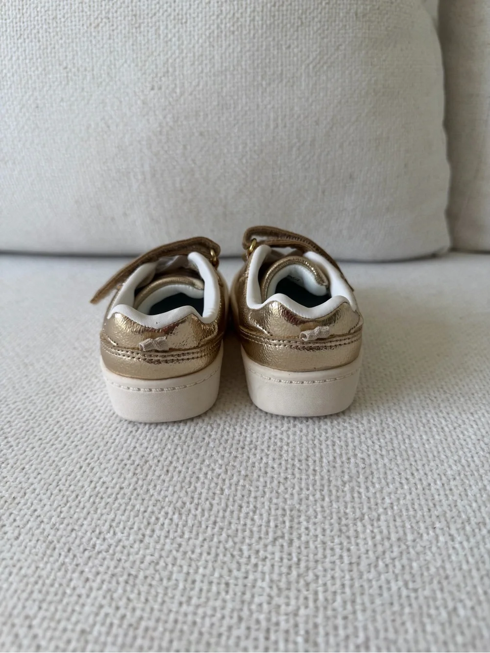 Carter's Metallic Gold Velcro Sneakers